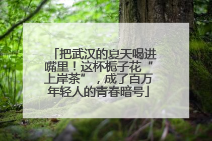 把武汉的夏天喝进嘴里！这杯栀子花“上岸茶”，成了百万年轻人的青春暗号