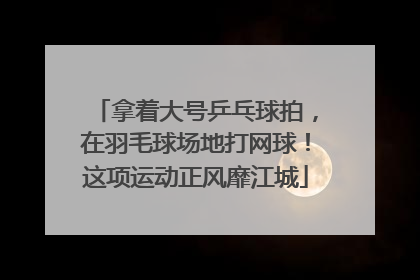 拿着大号乒乓球拍，在羽毛球场地打网球！这项运动正风靡江城