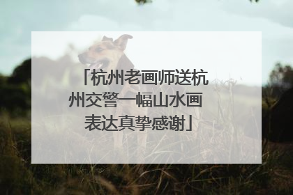 杭州老画师送杭州交警一幅山水画 表达真挚感谢