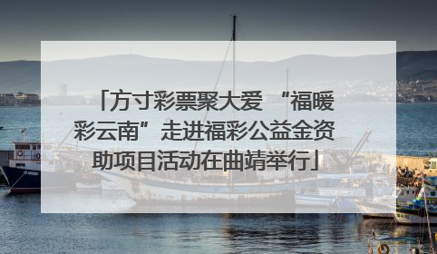 方寸彩票聚大爱 “福暖彩云南”走进福彩公益金资助项目活动在曲靖举行