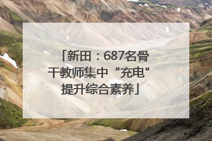 新田：687名骨干教师集中“充电” 提升综合素养