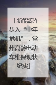 新能源车步入“中年危机”：常州高龄电动车维保现状纪实