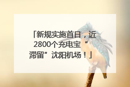 新规实施首日，近2800个充电宝“滞留”沈阳机场！