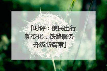时评：便民出行新变化，铁路服务升级新篇章