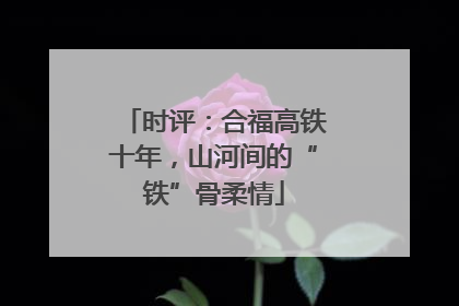 时评：合福高铁十年，山河间的“铁”骨柔情