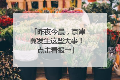 昨夜今晨，京津冀发生这些大事！点击看报→