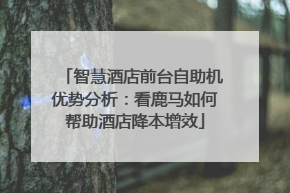 智慧酒店前台自助机优势分析：看鹿马如何帮助酒店降本增效