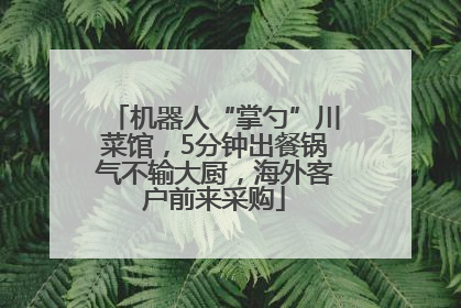 机器人“掌勺”川菜馆，5分钟出餐锅气不输大厨，海外客户前来采购