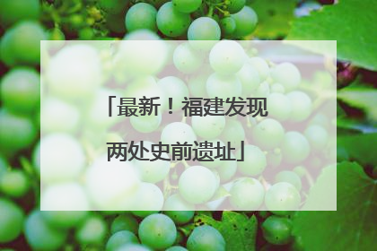 最新！福建发现两处史前遗址