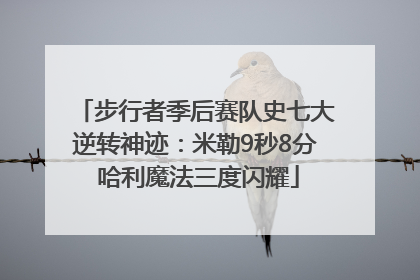 步行者季后赛队史七大逆转神迹：米勒9秒8分 哈利魔法三度闪耀