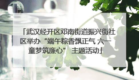 武汉经开区邓南街道振兴街社区举办“端午粽香飘正气 六一童梦筑廉心” 主题活动
