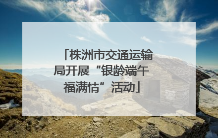 株洲市交通运输局开展“银龄端午福满情”活动