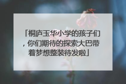 桐庐玉华小学的孩子们，你们期待的探索大巴带着梦想整装待发啦
