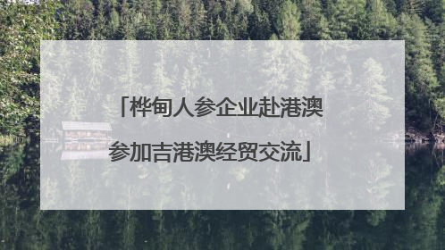 桦甸人参企业赴港澳参加吉港澳经贸交流