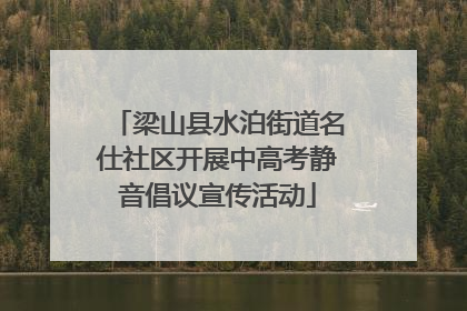 梁山县水泊街道名仕社区开展中高考静音倡议宣传活动