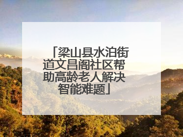 梁山县水泊街道文昌阁社区帮助高龄老人解决智能难题