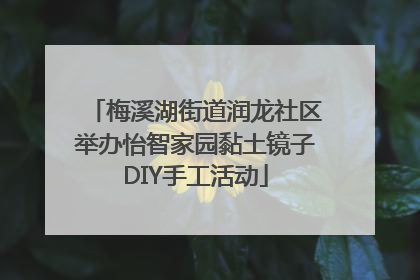 梅溪湖街道润龙社区举办怡智家园黏土镜子DIY手工活动