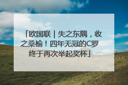 欧国联｜失之东隅，收之桑榆！四年无冠的C罗终于再次举起奖杯