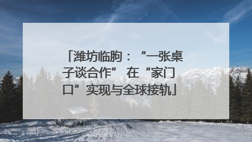 潍坊临朐：“一张桌子谈合作” 在“家门口”实现与全球接轨