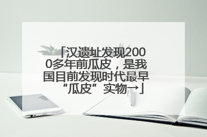 汉遗址发现2000多年前瓜皮，是我国目前发现时代最早“瓜皮”实物→