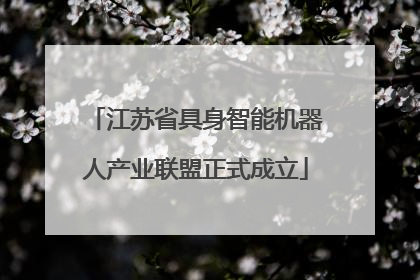 江苏省具身智能机器人产业联盟正式成立