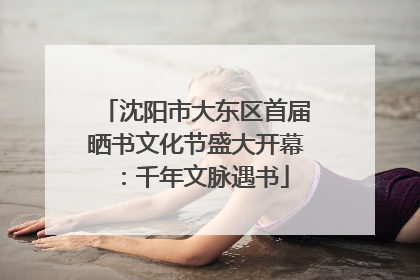 沈阳市大东区首届晒书文化节盛大开幕：千年文脉遇书
