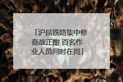 沪昆铁路集中修奋战正酣 百名作业人员同时在岗