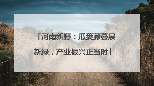 河南新野：瓜蒌藤蔓展新绿，产业振兴正当时