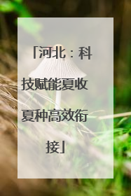 河北：科技赋能夏收夏种高效衔接
