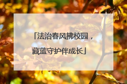 法治春风拂校园，藏蓝守护伴成长