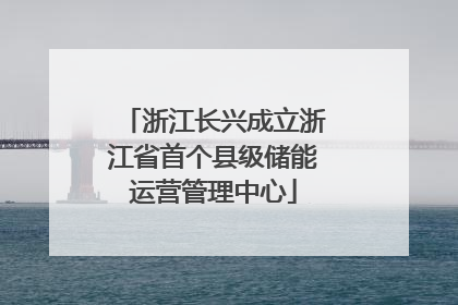 浙江长兴成立浙江省首个县级储能运营管理中心