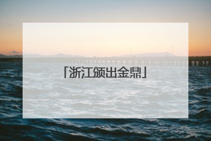 浙江颁出金鼎