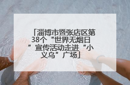 淄博市暨张店区第38个“世界无烟日”宣传活动走进“小义乌”广场