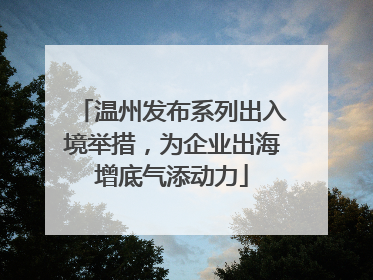 温州发布系列出入境举措，为企业出海增底气添动力