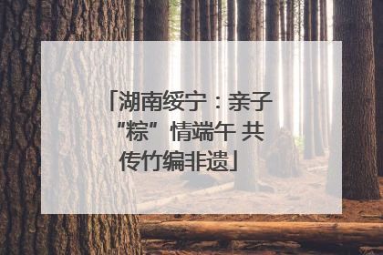 湖南绥宁：亲子“粽”情端午 共传竹编非遗