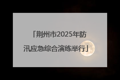 荆州市2025年防汛应急综合演练举行