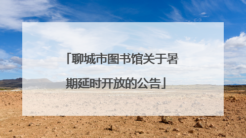 聊城市图书馆关于暑期延时开放的公告