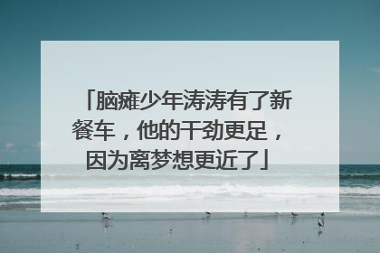 脑瘫少年涛涛有了新餐车，他的干劲更足，因为离梦想更近了