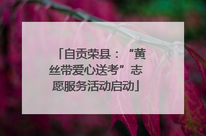 自贡荣县：“黄丝带爱心送考”志愿服务活动启动