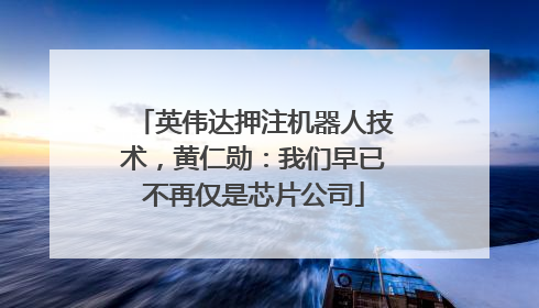 英伟达押注机器人技术，黄仁勋：我们早已不再仅是芯片公司