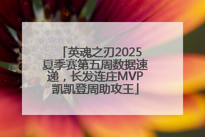 英魂之刃2025夏季赛第五周数据速递，长发连庄MVP凯凯登周助攻王