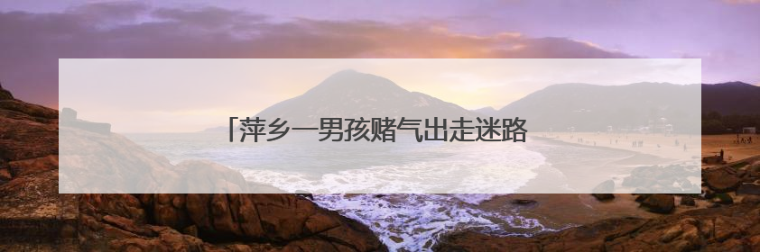 萍乡一男孩赌气出走迷路 收费站员工暖心相助（图）