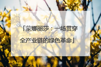 蒙娜丽莎：一场贯穿全产业链的绿色革命