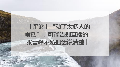 评论丨“动了太多人的蛋糕”，可能告别直播的张雪峰不妨把话说清楚