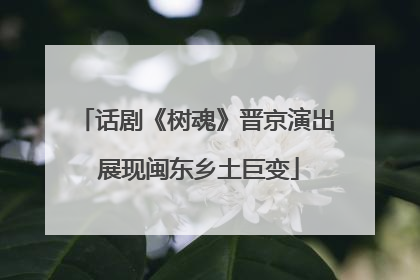 话剧《树魂》晋京演出 展现闽东乡土巨变