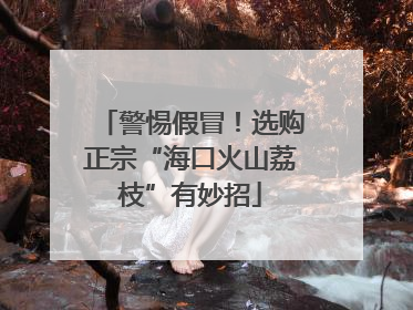 警惕假冒！选购正宗“海口火山荔枝”有妙招