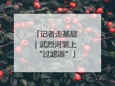 记者走基层｜武烈河装上“过滤器”