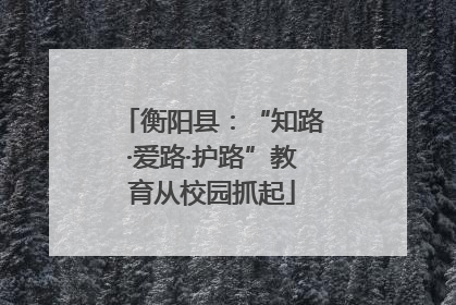 衡阳县：“知路·爱路·护路”教育从校园抓起