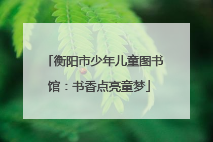 衡阳市少年儿童图书馆：书香点亮童梦