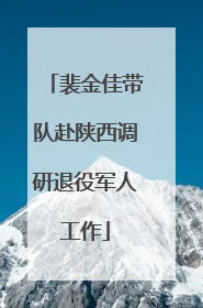 裴金佳带队赴陕西调研退役军人工作